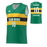 Basketball Jersey Horizontal Strips - Green
